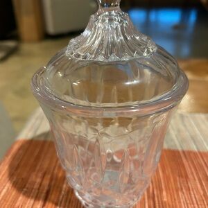Gorham Clear Crystal Decorative Jar